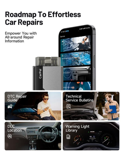 TOPDON Carpal, OBD2 Scanner, Automotive Bluetooth Scanner, All System Diagnostic Tool for Ios & Android, Vehicle Health Check, 6 Maintenance Services, Smog Check, Repair Guide, Performance Test
